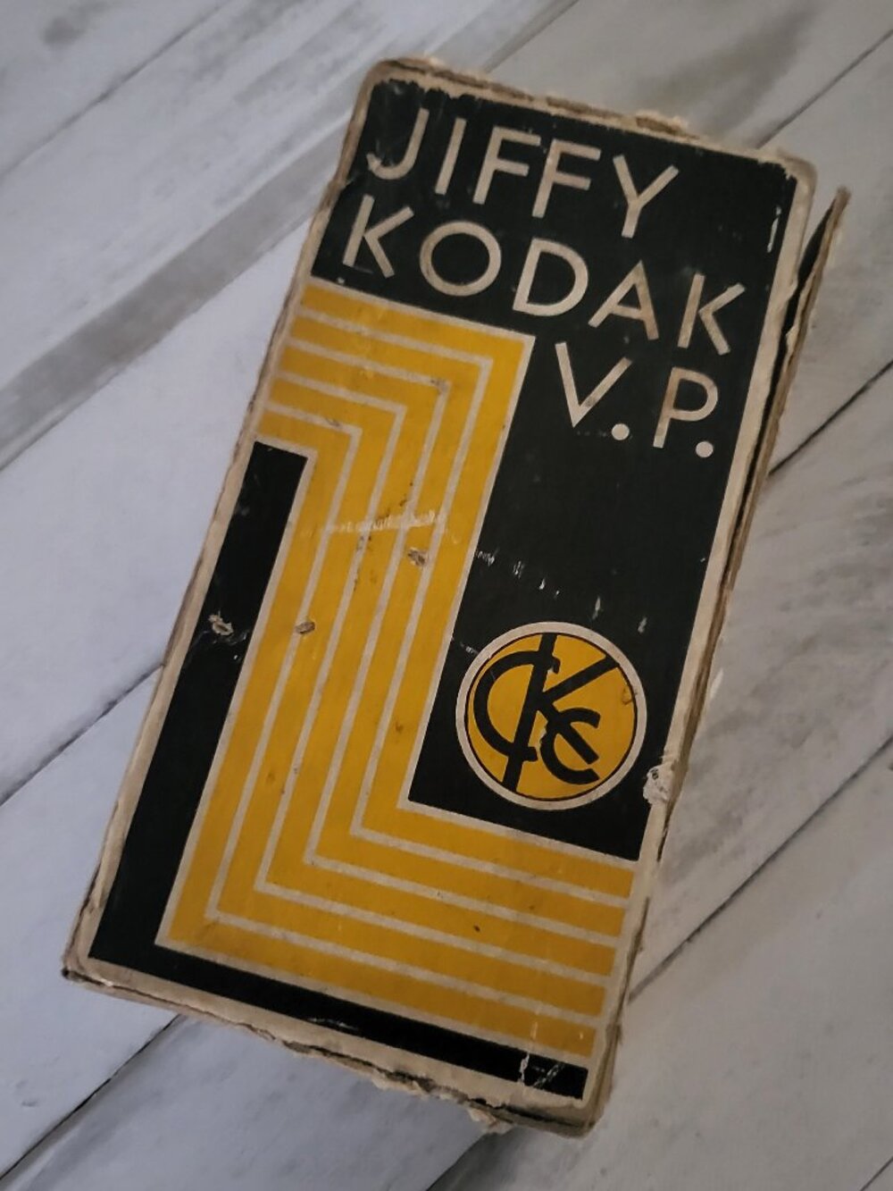 Vintage Jiffy Kodak VP Folding Camera Box Set Non Functional Art Deco 1930s